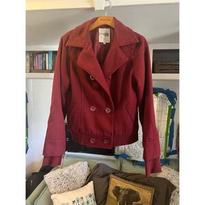 Charlotte Russe Women's Red Peacoat Jacket Other Size L